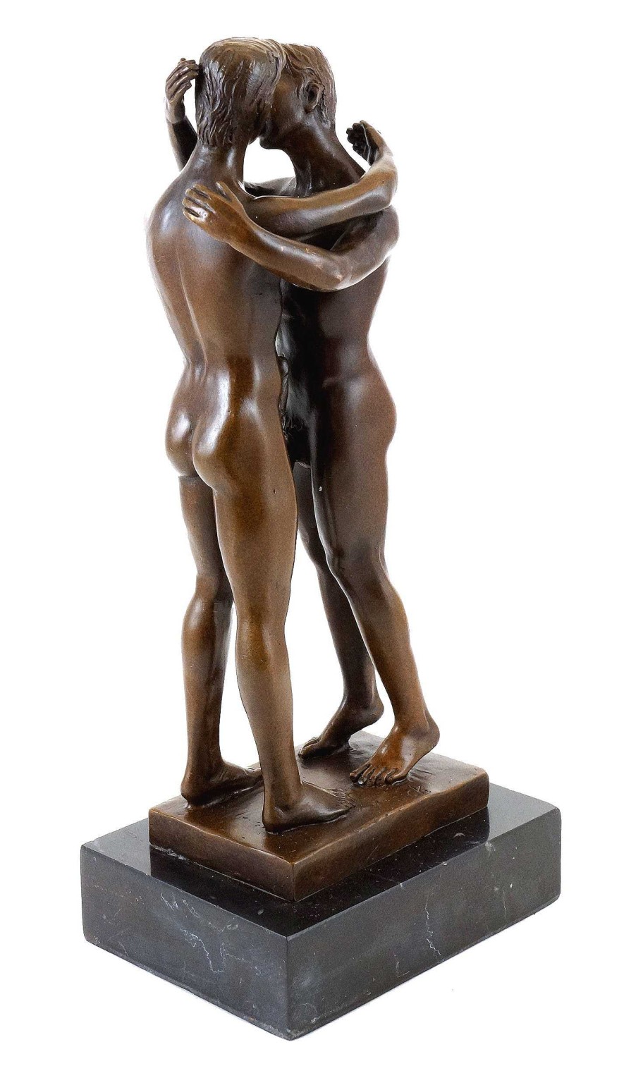 Kunst & Ambiente Gay Bronze - Homoerotic Play Between Two Men - Sign. M. Nick Erotic Nudes - Vienna Bronze