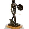 Bertel Thorvaldsen Mythology Sculpture - Warrior - Signed B. Thorvaldsen Greek Statues