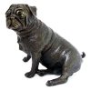 Kunst & Ambiente Little Seated Pug - Bronze Dog Sculpture - Vienna Bronze Animal Sculptures