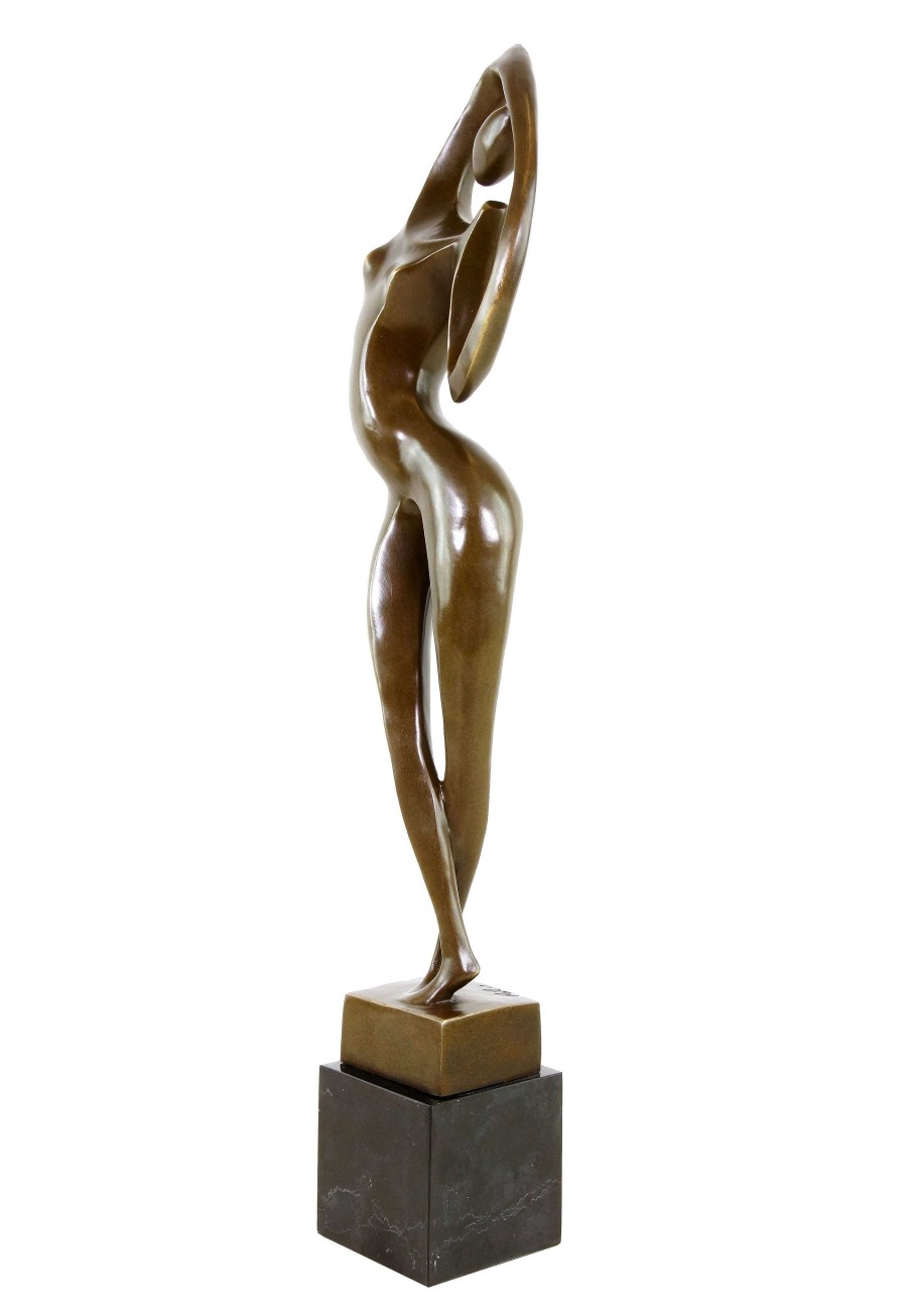 Miguel Fernando Lopez (Milo) Modern Art Bronze Nude Signed Milo On Marble-Base Contemporary Art