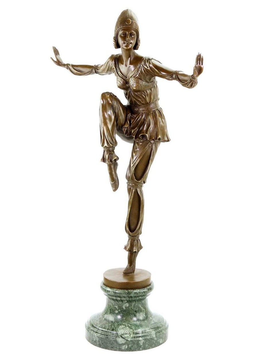 Demétre Haralamb Chiparus Art Deco Bronze Sculpture - Revue Dancer - Signed Chiparus Art Deco Figurines