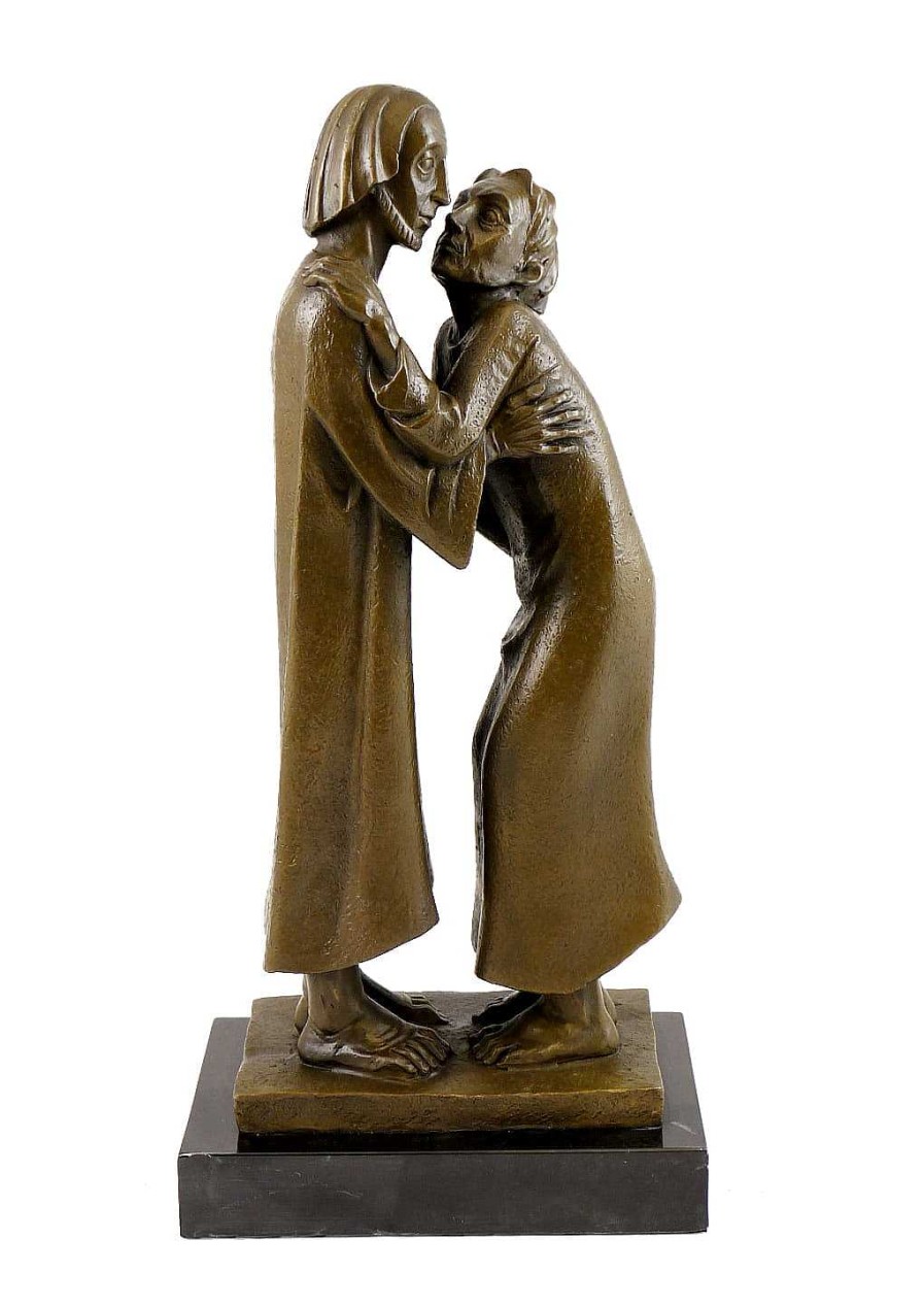 Ernst Barlach Modern Bronze Statue - The Reunion - 1930 - Ernst Barlach Contemporary Art