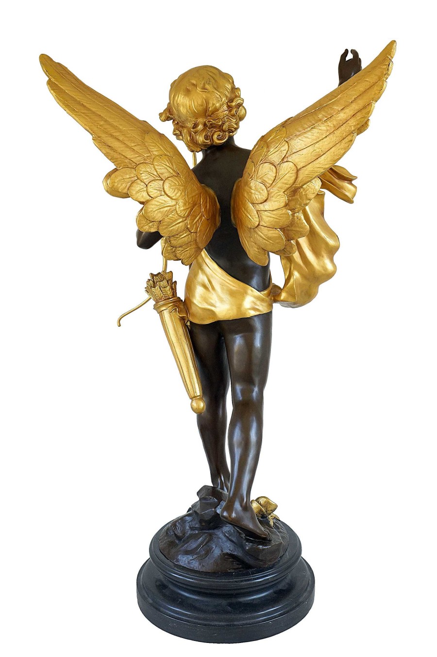 Auguste Moreau Cupid God Of Love - Angel Figurine - Sign. Moreau Greek Statues