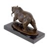 Miguel Fernando Lopez (Milo) Grizzly Bear With Salmon - Animal Sculpture - Bronze Brown Bear Animal Sculptures