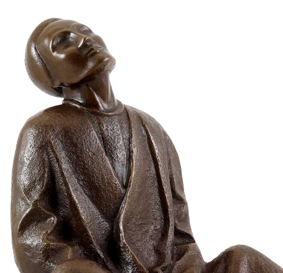 Ernst Barlach Bronze Figure - Blind Beggar (1906) - Sign. Ernst Barlach Contemporary Art