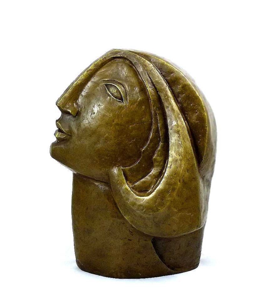 Miguel Fernando Lopez (Milo) Modern Art Bronze - Woman'S Head - After Picasso, By Milo Contemporary Art