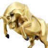 Martin Klein Bronze Stock Exchange Bull On Marble - Limited Sculpture By M. Klein Animal Sculptures