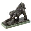 Rembrandt Bugatti Limited Bronze Sculpture - Gorilla - Signed Bugatti - Animal Figurine Animal Sculptures