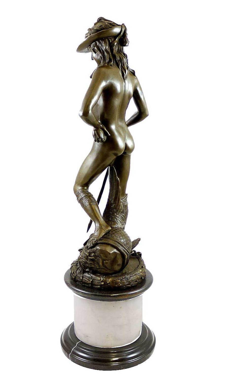 Kunst & Ambiente Mythology Bronze Statue - Donatello'S David - Signed Donatello Greek Statues