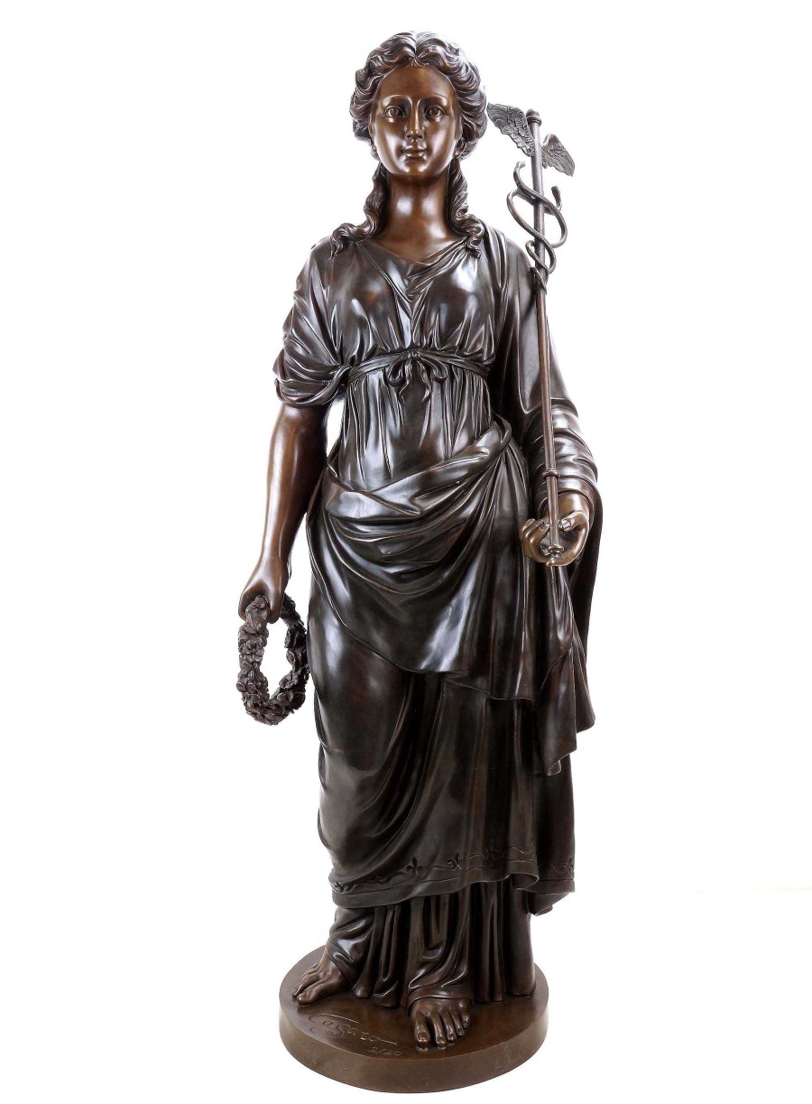 Kunst & Ambiente Large Greek Statue - Hygieia - Goddess Of Health - Mythology Sculpture For Sale Greek Statues