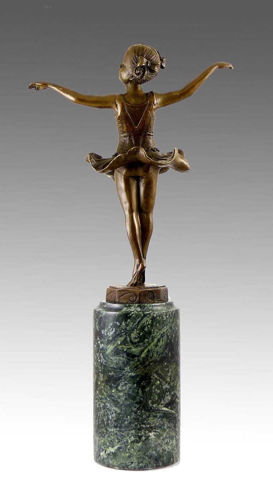 Ferdinand Preiss Lovely Art Deco Bronze - Little Ballerina - Signed F. Preiss Art Deco Figurines