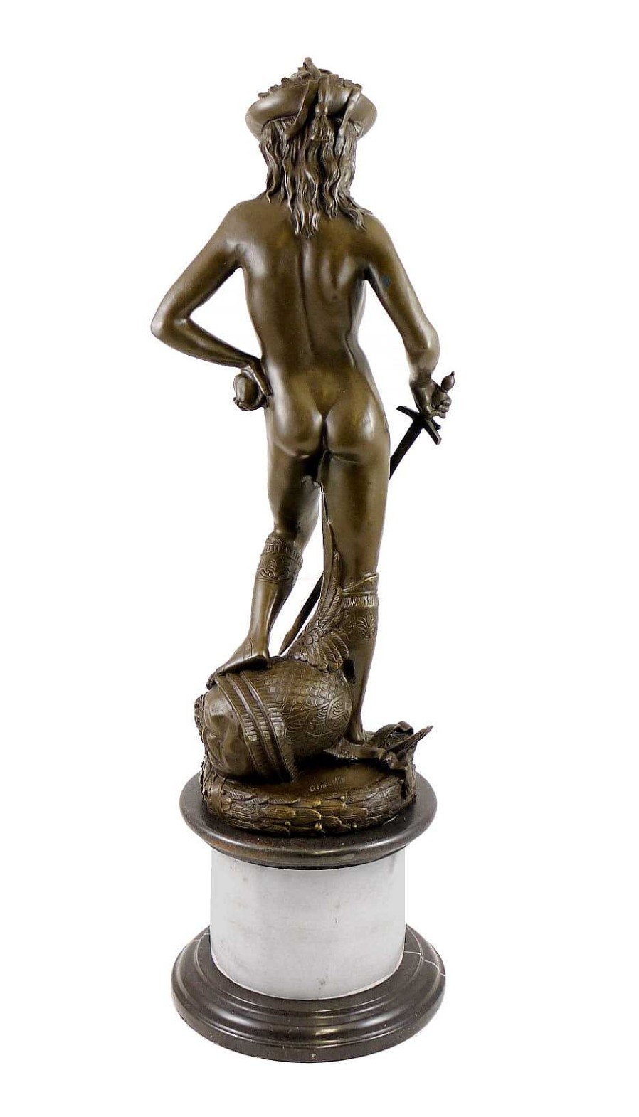 Kunst & Ambiente Mythology Bronze Statue - Donatello'S David - Signed Donatello Greek Statues