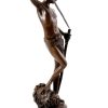 Kunst & Ambiente Bronze Statue - David After The Fight - Sign. Antonin Mercie Art Nouveau Statues