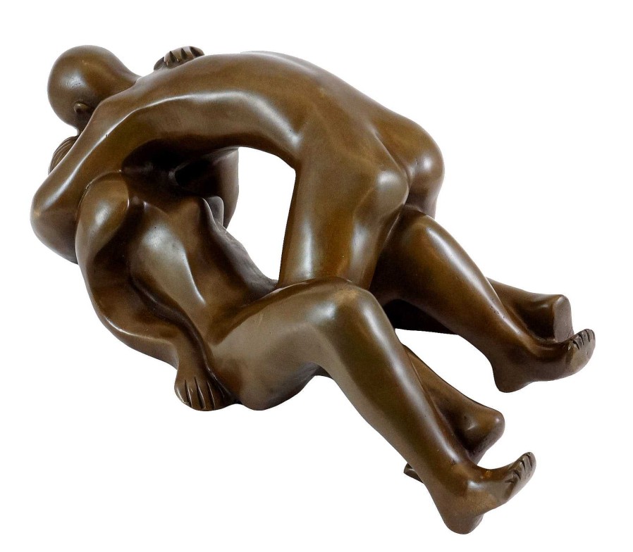 Otto Gutfreund Cubist Bronze Sculpture - Lovers 1913-1914 - Otto Gutfreund Contemporary Art