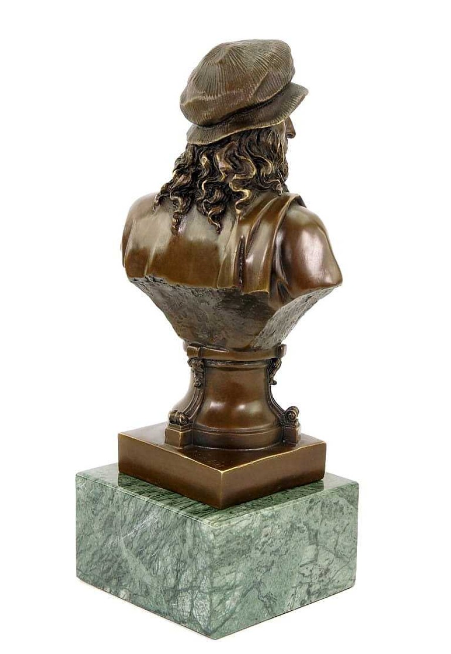 Miguel Fernando Lopez (Milo) Leonardo Da Vinci Bust - Limited Bronze Statue - Signed Milo Contemporary Art