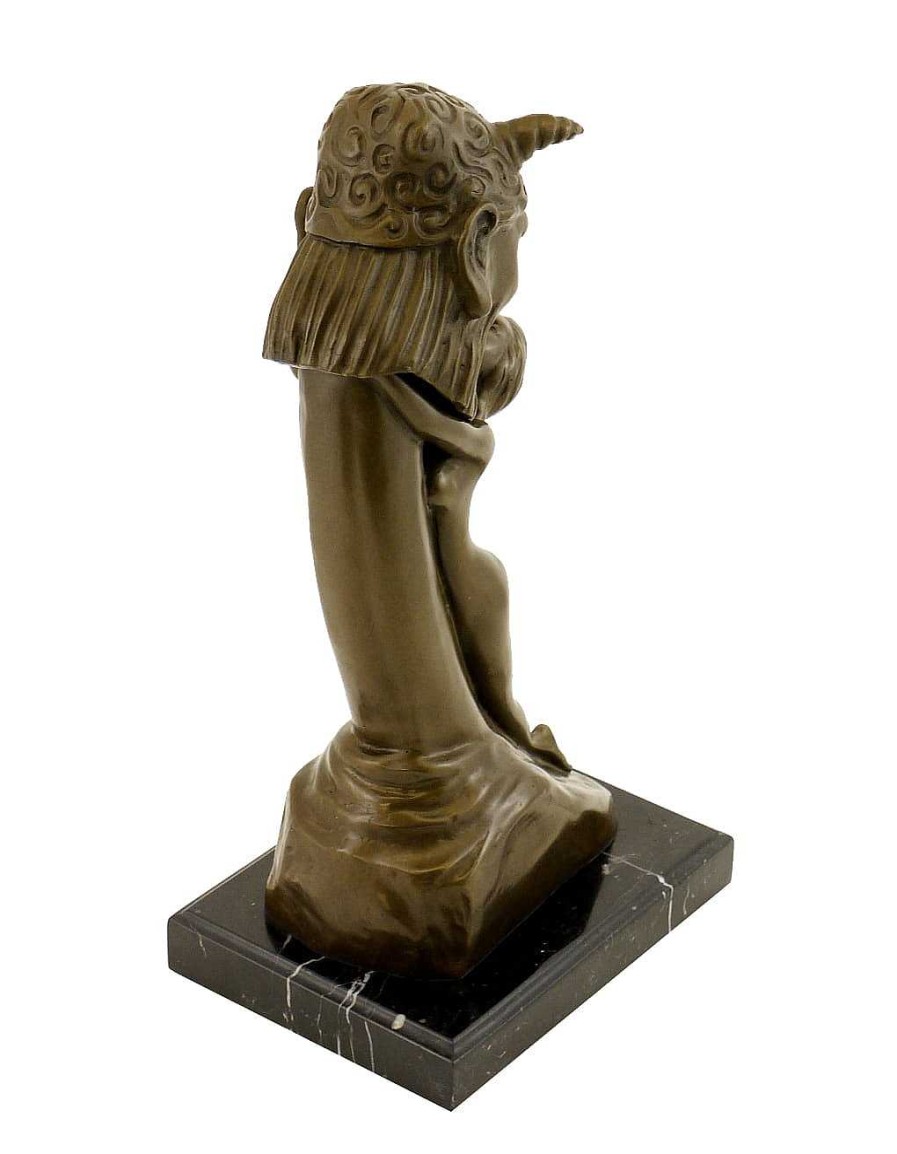 Kunst & Ambiente Two-Piece Erotic Bronze - Phallus Worshipping Woman Erotic Nudes - Vienna Bronze