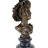 Kunst & Ambiente Bronze Portrait Bust - Art Nouveau Lady - Sign. Carrier-Belleuse Art Nouveau Statues