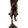 Kunst & Ambiente Bronze Figure - Dancing Satyr With Panpipe - Jules J. Labatut Greek Statues