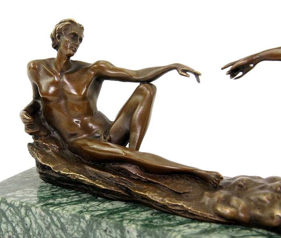 Michelangelo Buonarroti The Creation Of Adam - Bronze Statue By Michelangelo Greek Statues