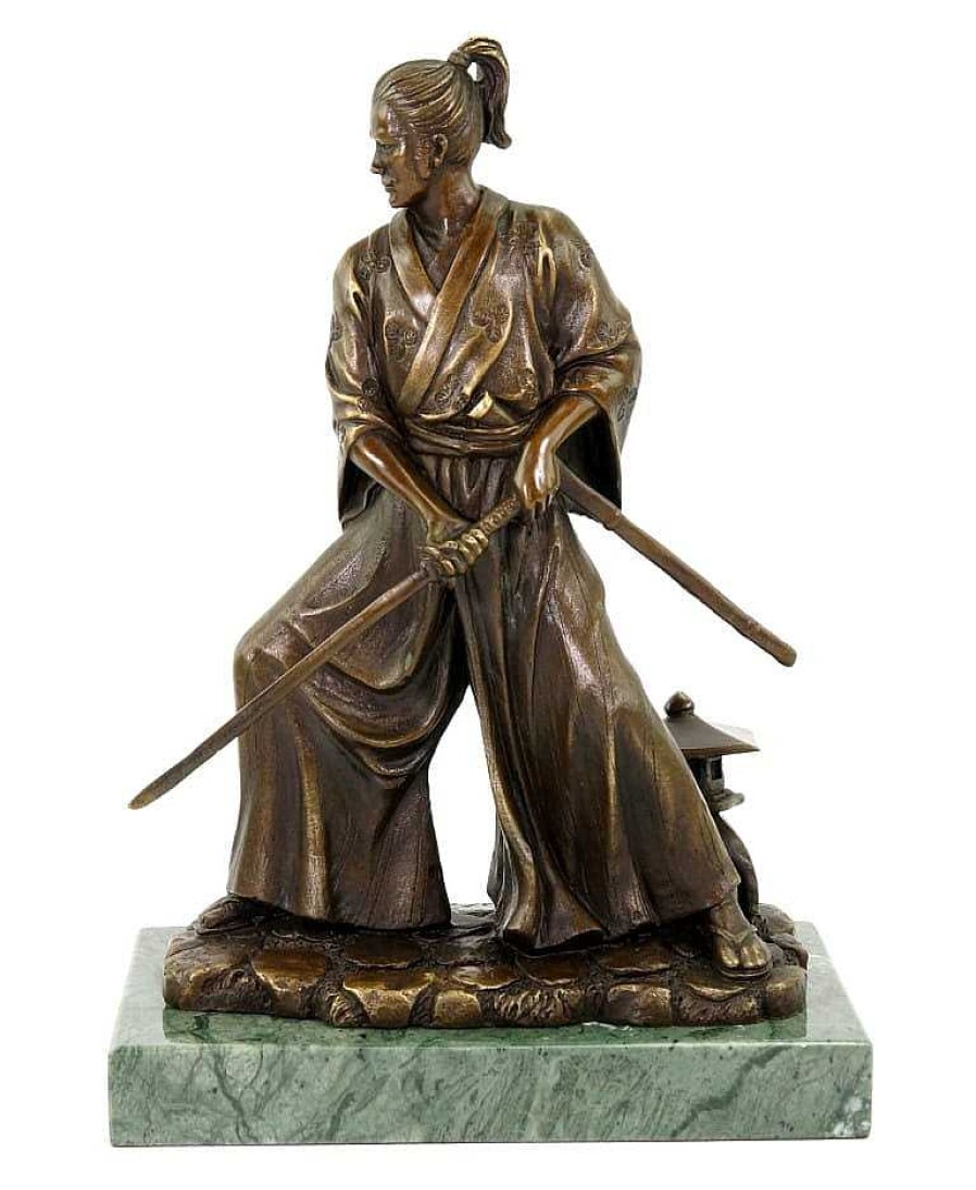 Miguel Fernando Lopez (Milo) Samurai With Sword - Limited Bronze Statue By Milo Military Statues