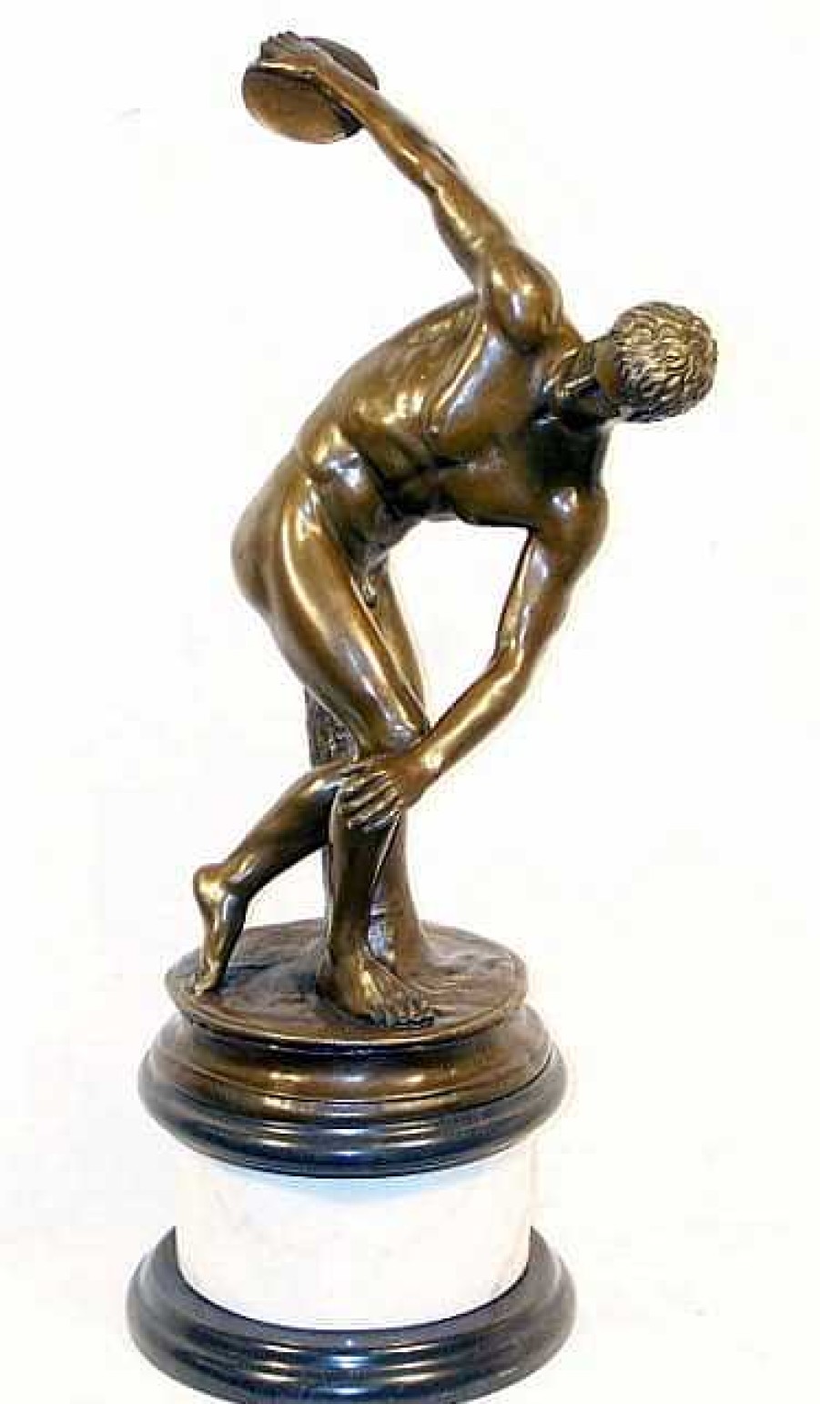 Kunst & Ambiente Greek Mythology Bronze - Discobolus Statue - Signed By Myron Greek Statues