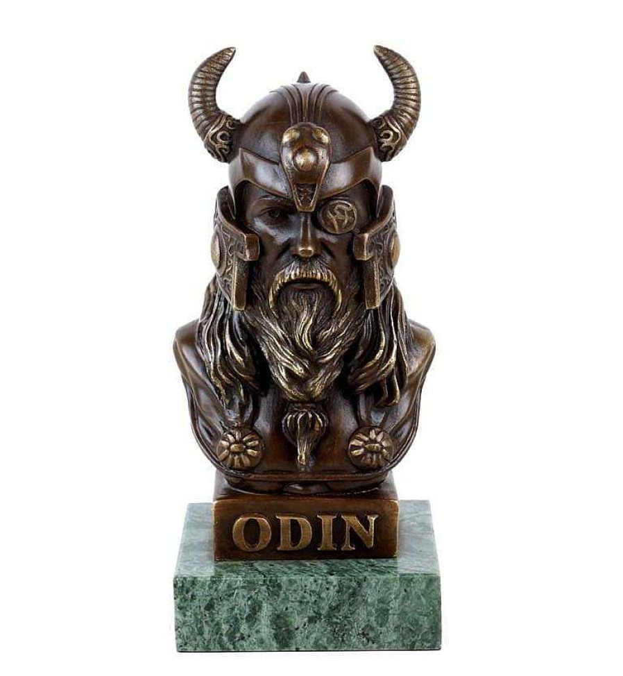 Kunst & Ambiente Odin Bronze Bust - Bronze Viking - Signed - Bronze Figurine New Products