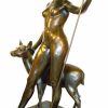 Kunst & Ambiente Large Sculpture Bronze - The Diana Goddes Of Hunt - Signed Mc. Garden Statues