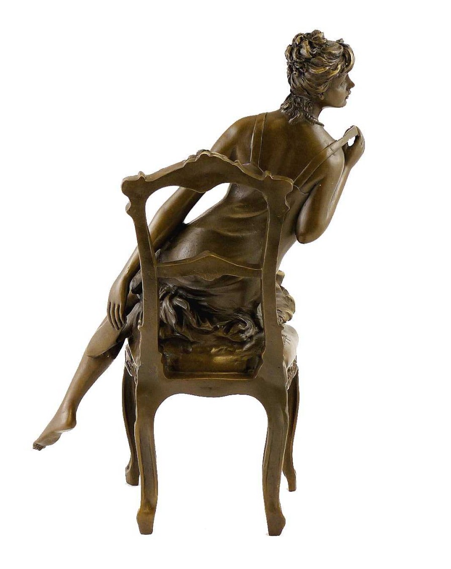 Kunst & Ambiente Art Deco Bronze - Dancer In Erotic Pose - Signed D.Campagne Art Deco Figurines