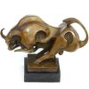 Miguel Fernando Lopez (Milo) Animal Bronze - Big Bull On Marble Base - Modern Art Milo Signed Animal Sculptures