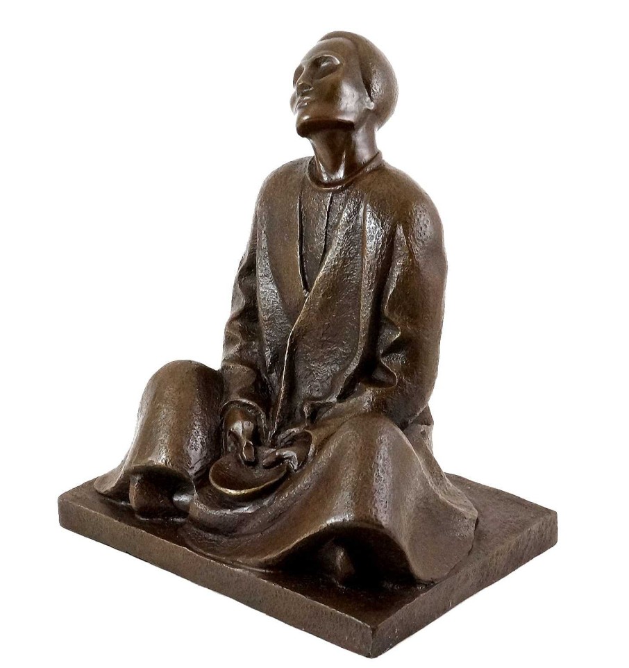 Ernst Barlach Bronze Figure - Blind Beggar (1906) - Sign. Ernst Barlach Contemporary Art