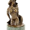 Kunst & Ambiente Erotic Nude - Mermaid - Water Nymph - Bronze Figurine Signed Contemporary Art