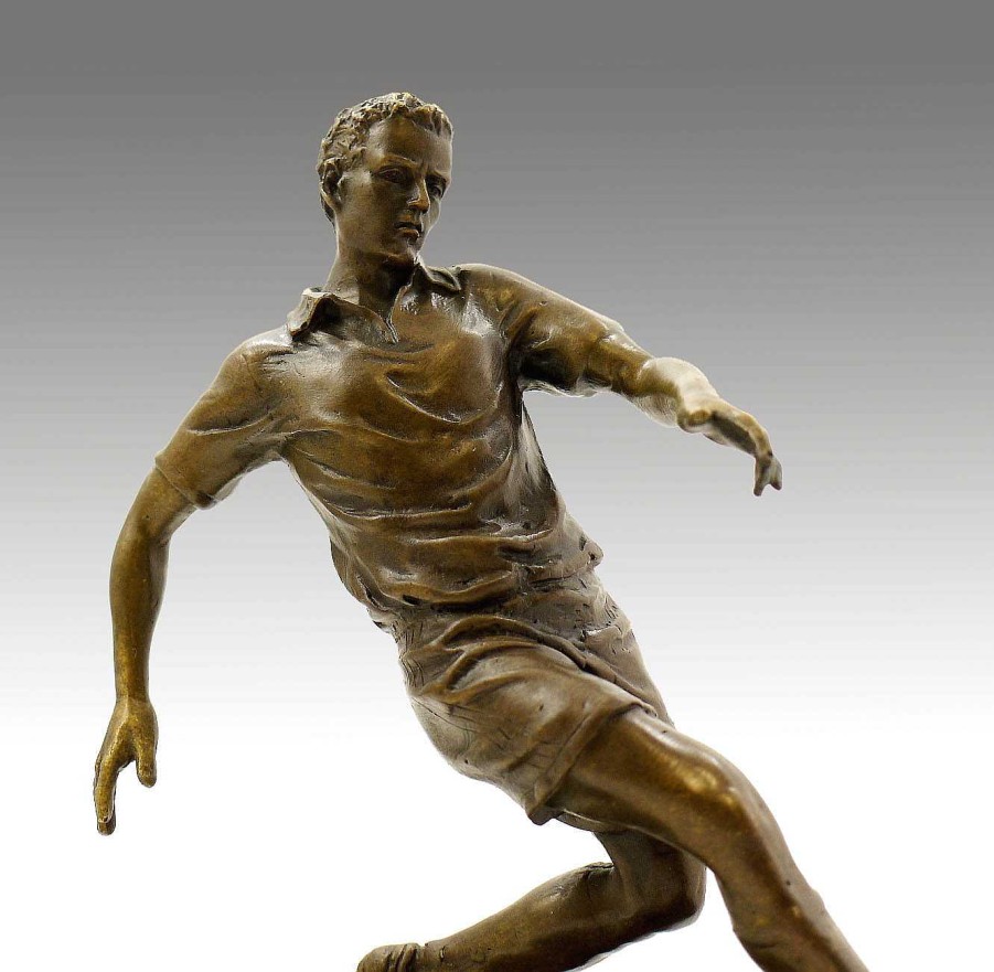 Miguel Fernando Lopez (Milo) Bronze Sports Trophy - The Football Player - Signed Milo Sports Trophies