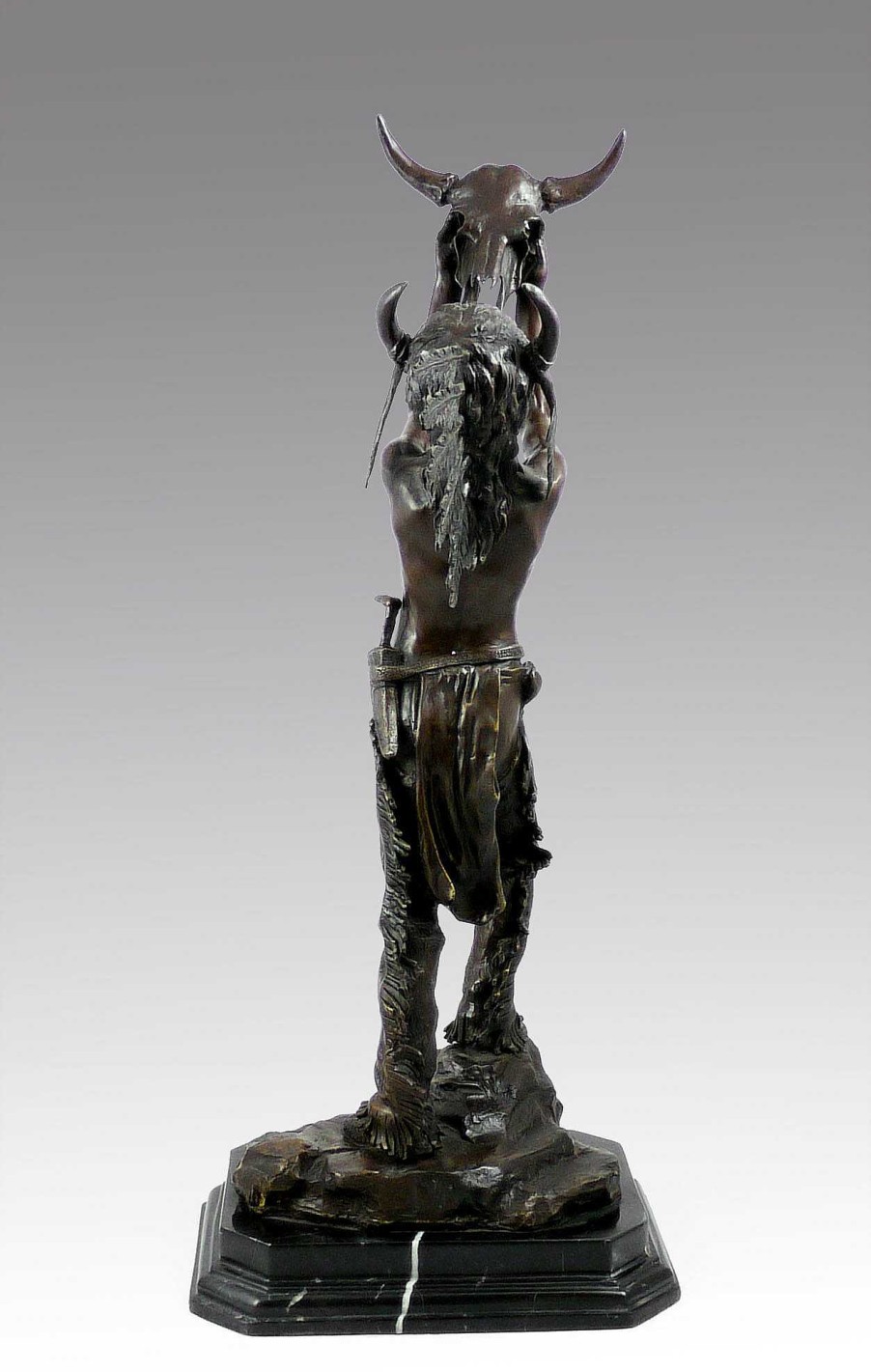 Carl Kauba Bronze Sculpture - Native American Chieftain - From Carl Kauba Greek Statues