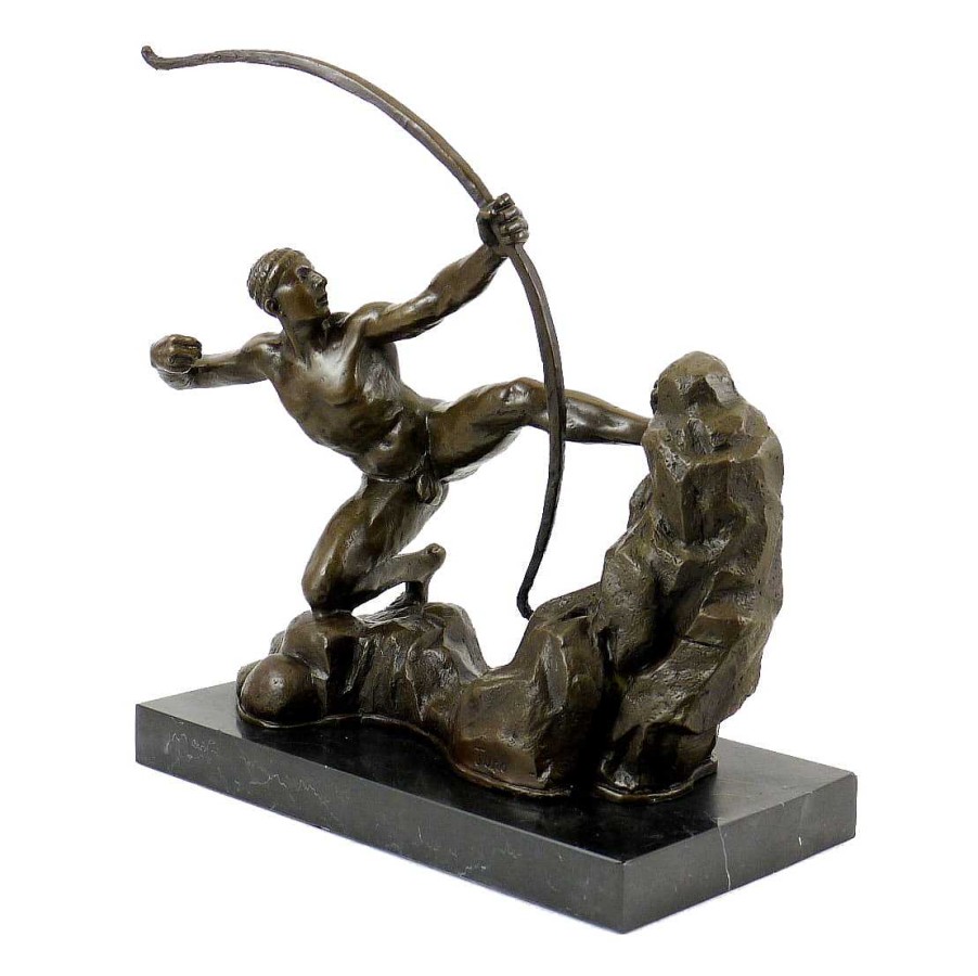 Kunst & Ambiente Bronze Sculpture - Heracles The Archer (Bourdelle) - Sign. Juno Greek Statues