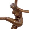 Kunst & Ambiente Art Deco Bronze Dancer With 3 Rings On Marble Signed Duvernet Art Deco Figurines