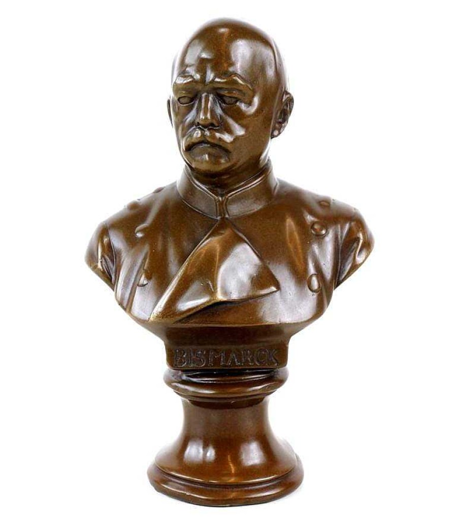 Kunst & Ambiente Otto Von Bismarck Bronze Bust - Signed - Military Bronze On Marble Base New Products