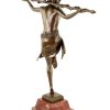 Kunst & Ambiente Art Deco Statue - Bacchanalian Dancer - Pierre Le Faguays Art Deco Figurines