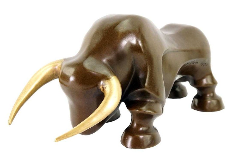 Martin Klein Limited Bronze Statue - Modern Bull Sculpture By Martin Klein Contemporary Art