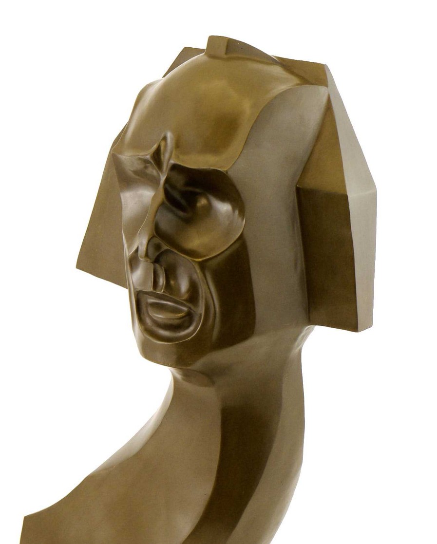 Kunst & Ambiente Cubistic Bronze Bust Of Herwarth Walden - Sign. William Wauer Contemporary Art