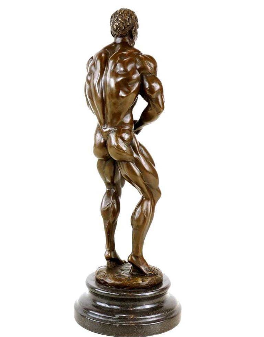 Miguel Fernando Lopez (Milo) Bronze Bodybuilder Figurine Arni - Trophy - Signed Milo Sports Trophies