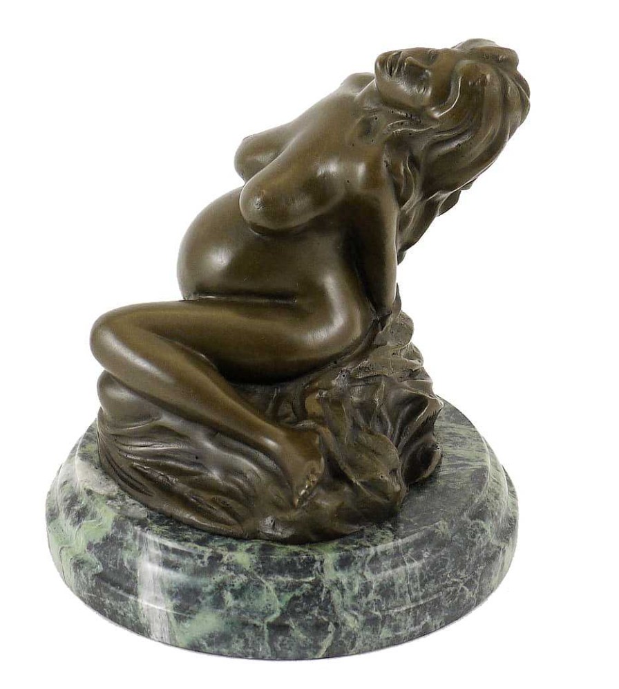 Miguel Fernando Lopez (Milo) Modern Bronze Sculpture - Pregnant Woman - Sign. Milo Contemporary Art