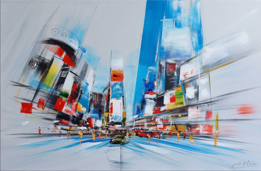 Kunst & Ambiente Oil Painting - Modern Visions - Times Square In New York Oil Painting