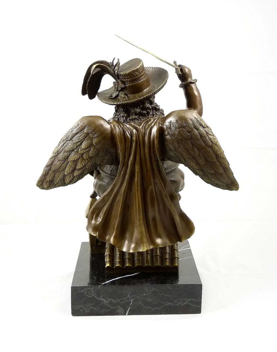 Fernando Botero Bronze Sculpture - Archangel With Black Hat - Signed F. Botero Contemporary Art