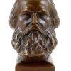 Kunst & Ambiente Bronze Head - Karl Marx Bust - Signed - Statue Contemporary Art