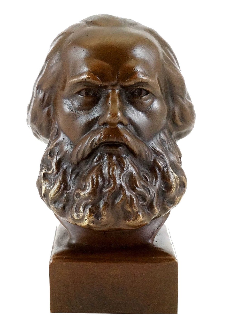 Kunst & Ambiente Bronze Head - Karl Marx Bust - Signed - Statue Contemporary Art