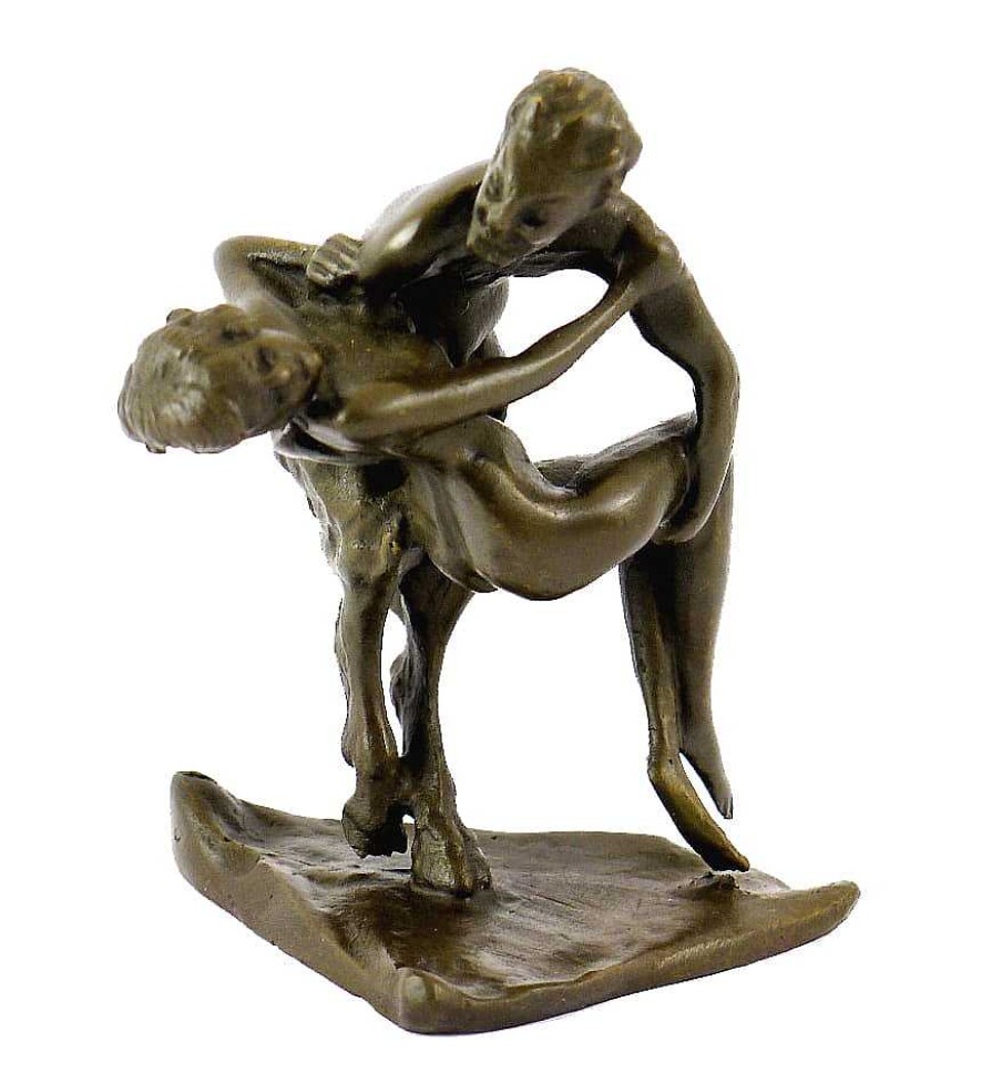 Franz Bergmann Vienna Bronze - Satyr Abducts A Virgin - With Bergmann Stamp Erotic Nudes - Vienna Bronze