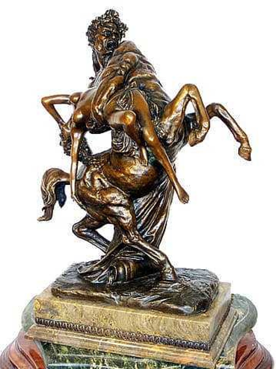 Kunst & Ambiente Big Centaur Bronze On Marble-Base, Greek Mythology C.B.Aibert Greek Statues