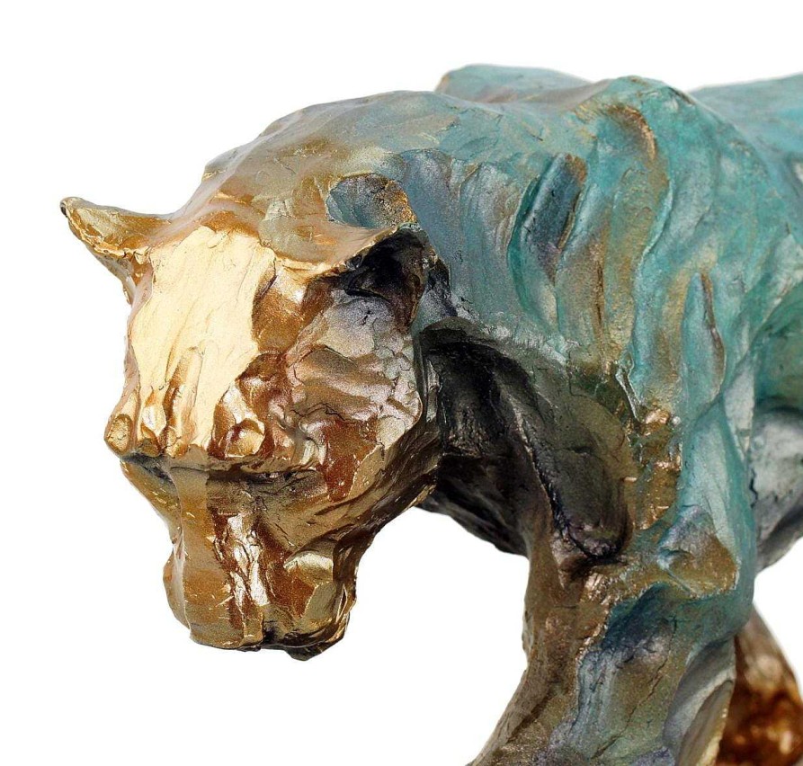 Rembrandt Bugatti Walking Panther - Signed Bugatti - Limited Bronze Sculpture Animal Sculptures