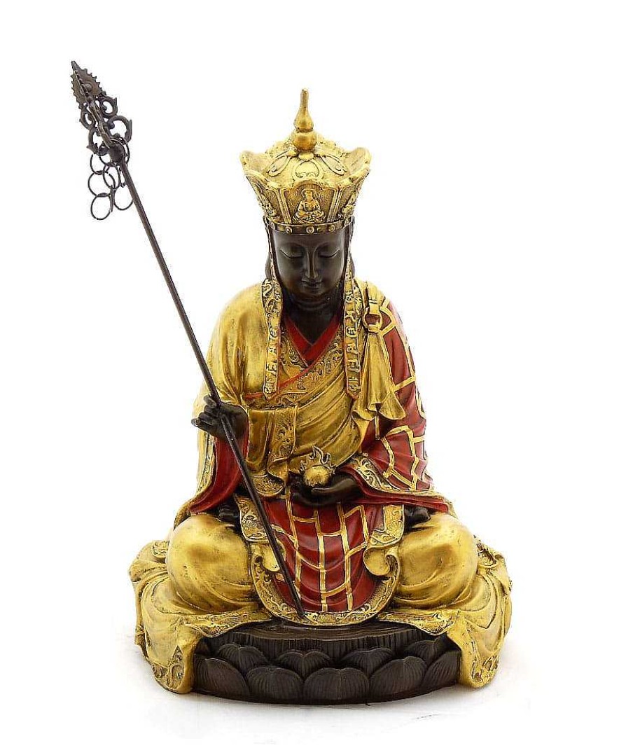 Miguel Fernando Lopez (Milo) Buddha Bronze Figure Hand-Painted, Signed Milo Contemporary Art