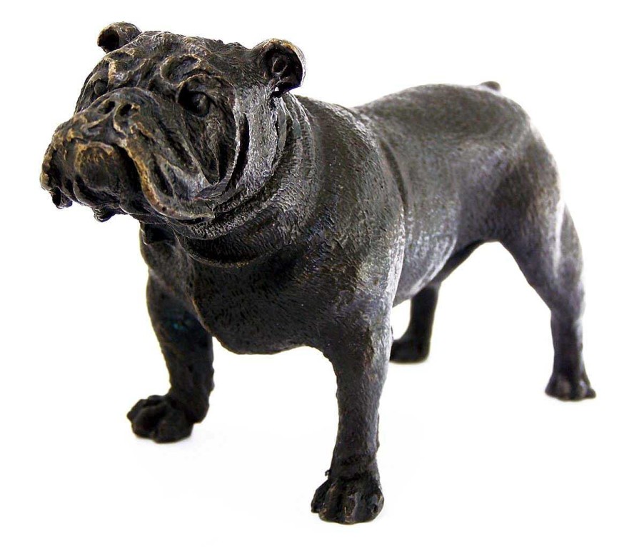 Kunst & Ambiente Little British Bulldog Bronze - Animal Vienna Bronze Animal Sculptures